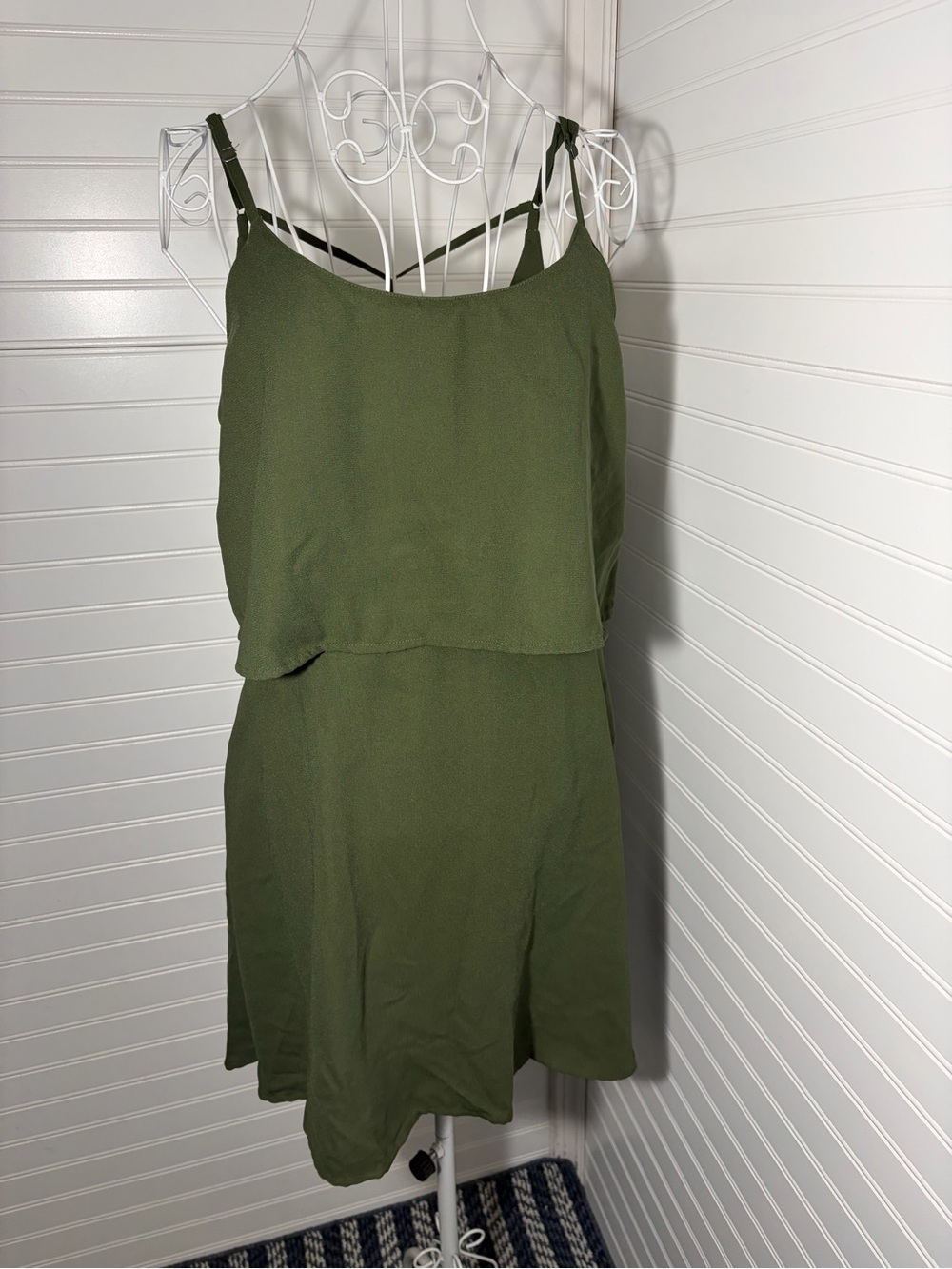 Abercrombie & Fitch Olive Green Top with Pink Tag - Picture 8 of 9